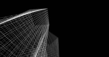 soyut mimari duvar kağıdı tasarımı, dijital konsept arkaplan