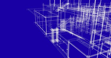 soyut mimari duvar kağıdı tasarımı, dijital konsept arkaplan