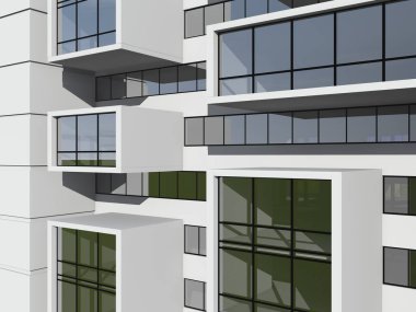 mimari sanat konsepti, minimum geometrik şekiller. 