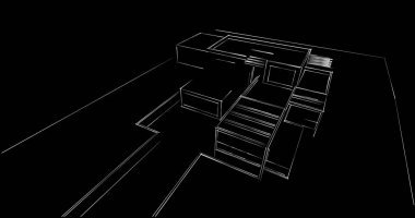 soyut mimari duvar kağıdı tasarımı, dijital konsept arkaplan