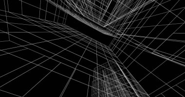 soyut mimari duvar kağıdı tasarımı, dijital konsept arkaplan