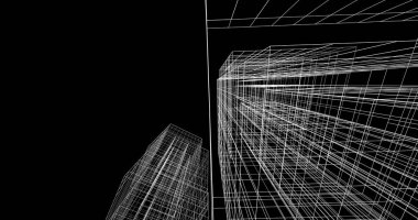 soyut mimari duvar kağıdı tasarımı, dijital konsept arkaplan