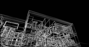 soyut mimari duvar kağıdı tasarımı, dijital konsept arkaplan