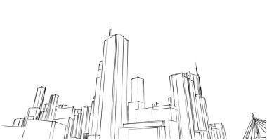 soyut mimari duvar kağıdı tasarımı, dijital konsept arkaplan