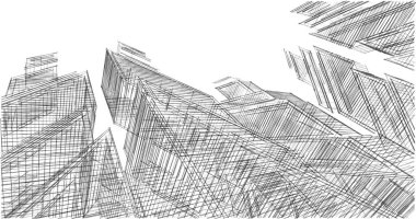 soyut mimari duvar kağıdı tasarımı, dijital konsept arkaplan