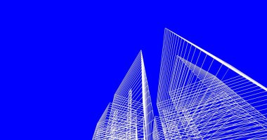 soyut mimari duvar kağıdı tasarımı, dijital konsept arkaplan