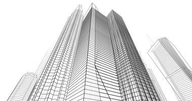 soyut mimari duvar kağıdı tasarımı, dijital konsept arkaplan