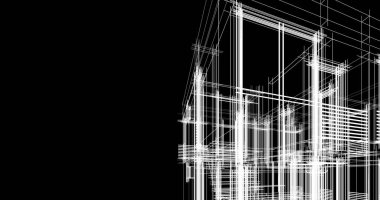 soyut mimari duvar kağıdı tasarımı, dijital konsept arkaplan