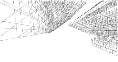 soyut mimari duvar kağıdı tasarımı, dijital konsept arkaplan