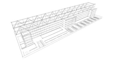 soyut mimari duvar kağıdı tasarımı, dijital konsept arkaplan