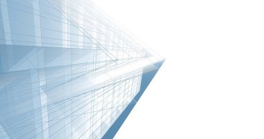 Arkaplanda mimari bina 3d illüstrasyon