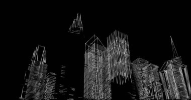 soyut mimari duvar kağıdı tasarımı, dijital konsept arkaplan