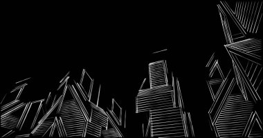 soyut mimari duvar kağıdı tasarımı, dijital konsept arkaplan