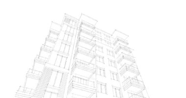 soyut mimari duvar kağıdı tasarımı, dijital konsept arkaplan