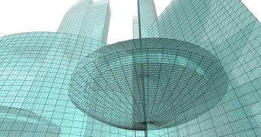 soyut mimari duvar kağıdı tasarımı, dijital konsept arkaplan