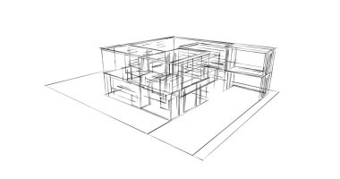 soyut mimari duvar kağıdı tasarımı, dijital konsept arkaplan
