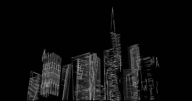 soyut mimari duvar kağıdı tasarımı, dijital konsept arkaplan