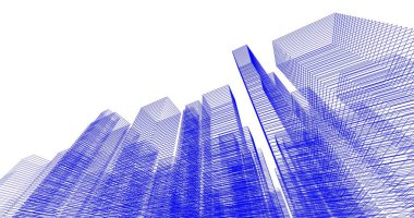 soyut mimari duvar kağıdı tasarımı, dijital konsept arkaplan