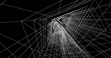 soyut mimari duvar kağıdı tasarımı, dijital konsept arkaplan