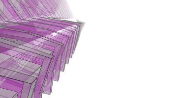 Mimari sanat konseptinde soyut çizgiler, minimum geometrik şekiller. 