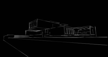 soyut mimari duvar kağıdı tasarımı, dijital konsept arkaplan