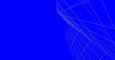 Mimari sanat konseptinde soyut çizgiler, minimum geometrik şekiller. 