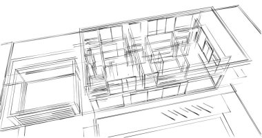 soyut mimari duvar kağıdı tasarımı, dijital konsept arkaplan