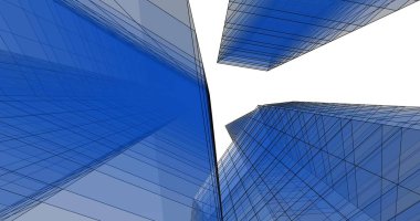 soyut mimari duvar kağıdı tasarımı, dijital konsept arkaplan