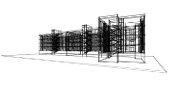soyut mimari duvar kağıdı tasarımı, dijital konsept arkaplan