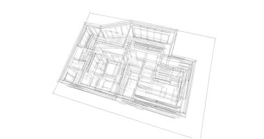 soyut mimari duvar kağıdı tasarımı, dijital konsept arkaplan