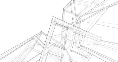 soyut mimari duvar kağıdı tasarımı, dijital konsept arkaplan