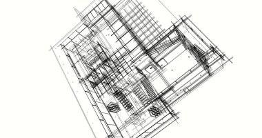 minimal geometrik şekiller, mimari çizgiler