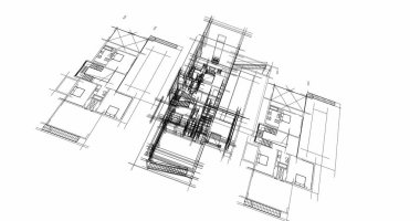 soyut mimari duvar kağıdı tasarımı, dijital konsept arkaplan
