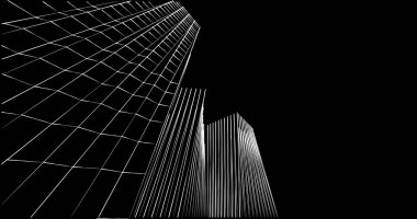 soyut mimari duvar kağıdı tasarımı, dijital konsept arkaplan