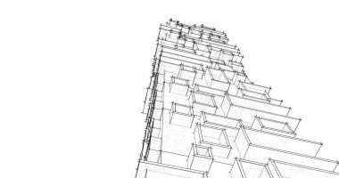 soyut mimari duvar kağıdı tasarımı, dijital konsept arkaplan