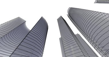 soyut mimari duvar kağıdı tasarımı, dijital konsept arkaplan