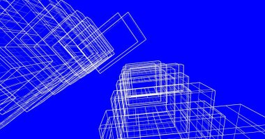 soyut mimari duvar kağıdı tasarımı, dijital konsept arkaplan