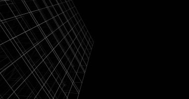 Mimari sanat konseptinde soyut çizgiler, minimum geometrik şekiller. 