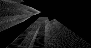 soyut mimari duvar kağıdı tasarımı, dijital konsept arkaplan