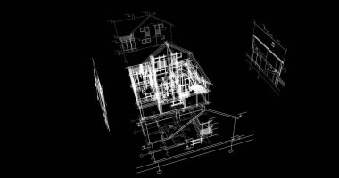 minimal geometrik şekiller, mimari çizgiler