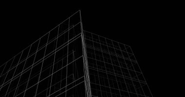 Mimari sanat konseptinde soyut çizgiler, minimum geometrik şekiller. 