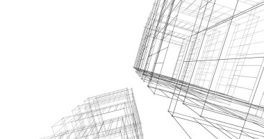 soyut mimari duvar kağıdı tasarımı, dijital konsept arkaplan