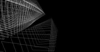 soyut mimari duvar kağıdı tasarımı, dijital konsept arkaplan