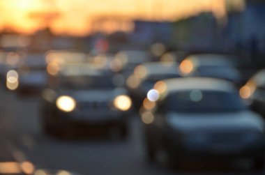 Bulanık şehir manzarası, soyut arkaplan 