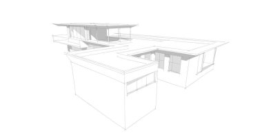 soyut mimari duvar kağıdı tasarımı, dijital konsept arkaplan