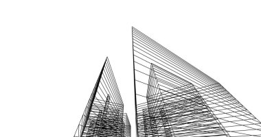 soyut mimari duvar kağıdı tasarımı, dijital konsept arkaplan