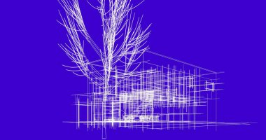 soyut mimari duvar kağıdı tasarımı, dijital konsept arkaplan