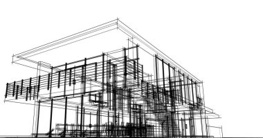 soyut mimari duvar kağıdı tasarımı, dijital konsept arkaplan
