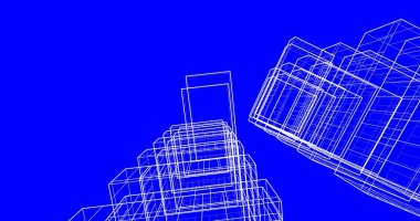 soyut mimari duvar kağıdı tasarımı, dijital konsept arkaplan