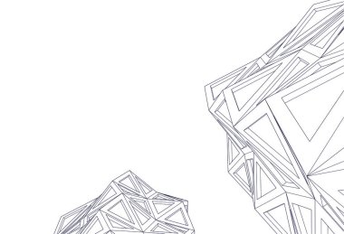 soyut mimari duvar kağıdı tasarımı, dijital konsept arkaplan